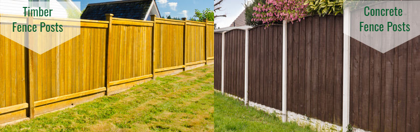 Timber or Concrete Fence Posts