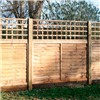 0.45m x 1.83m (18") Brown Treated H/D Capped Square Trellis Panel