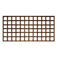 0.9m x 1.83m (3') Brown Treated H/D Capped Square Trellis