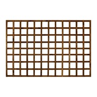 1.2m x 1.83m (4') Brown Treated H/D Capped Square Trellis