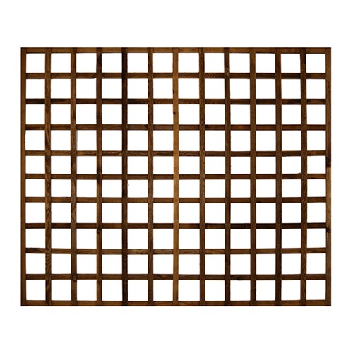 1.5m x 1.83m (5') Brown Treated H/D Capped Square Trellis
