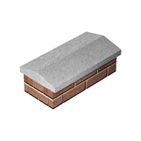 165x610mm (6.5"x24") Twice Weathered Concrete Coping