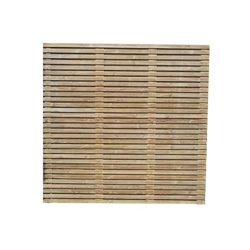 1800x1800mm Contemporary Double Slatted Fence Panel