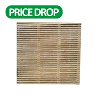 1800x1800mm Contemporary Double Slatted Fence Panel