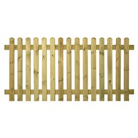 1830x900mm Round Top Open Pale Picket Fencing Panels