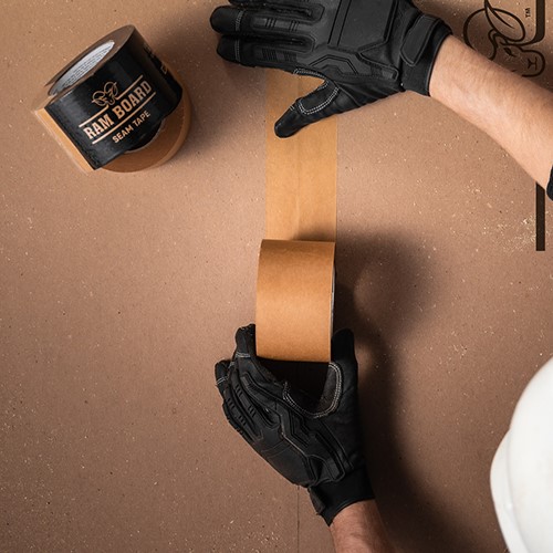This contractor grade tape is heavy-duty and blocks out liquid, dust and debris, giving you the ultimate protection for finished floors during your home renovation or construction project. The 3” adhesive tape is wide enough to easily cover Ram Board seams and the kraft paper backing makes easy tears for quick installation and durable finish.