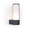 The Dropa outdoor wall light in anthracite grey with Integrated connected LED module is made of durable aluminum. The design diffuses diffuse light in a 360 degree radius for optimal illumination of paths and other outdoor areas. Also available as a bollard.