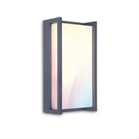QUBO dark grey wall light diffuse a stunning homogenous connected light. Ideal for general lighting in your garden or terrace. This model is also available as bollard.
