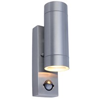 Durable or single stainless steel lights, a modern classic light giving stylish wall washing effect. Suitable for contemporary or traditional properties. With GU10 lamp holders to accept a wide range of GU10 lamps and GU10 LED lamps – fitted with PIR motion sensor, adjustable LUX, adjustable range and adjustable time.