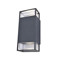 The RIDGE is a dark grey wall lamp with Up &amp; Down light made of aluminium. The lamp is finished with opal diffusors which give a nice spread of light. The modern design is a tasteful addition to your garden or home. This lamp has two GU10 fittings.