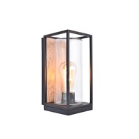 This wall lantern with wooden look will create extra possibilities to work out the desired luminaire design around your home and beside your entry door. Comes with E27 fitting suitable for the newest filament LED bulbs. Also available without wooden look.