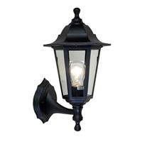 LUTEC toughened polycarbonate lantern. Lutec Coastal Wall E27 Up Or Down Light is suitable for high salt areas UVA protected from sun discoloration, anti-vandal and impact resistant.