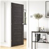 Alabama Cinza 35x1981x610mm laminate internal door comes with dark grey wood effect making it suitable for contemporary look. Uniform finish makes it ideal for matching your colour scheme. This door benefits from semi-solid core construction. It is suitable for Pocket Door System.