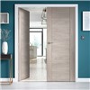 Alabama Fumo 35x1981x610mm laminate internal door comes with smoky grey wood effect making it suitable for contemporary look. Uniform finish makes it ideal for matching your colour scheme. This door benefits from a semi-solid core construction. It is suitable for Pocket Door System.
