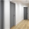 Ardosia Grey painted 35x1981x686mm internal door features a vertical timber graining effect, stylish slate grey painted finish and grey coloured grooves. Uniform finish makes it ideal for matching your colour scheme. This door benefits from a standard core construction. It is suitable for Pocket Door System.