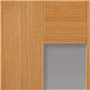 Axis Oak Prefinished Glazed 35x1981x762mm internal door is made from real oak veneer. Timber veneers are a natural material and variations in the colour and graining should be expected. Colours and graining patterns depicted in our product imagery are representative only.