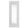 Belton White Primed 35x1981x610mm clear glazed door is comprised of clear flat safety glass panel with decorative flush mouldings. With a solid core construction that makes the door feel strong and stable, Belton clear glazed door is white primed for finish painting.