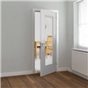 Belton White Primed 35x1981x610mm clear glazed door is comprised of clear flat safety glass panel with decorative flush mouldings. With a solid core construction that makes the door feel strong and stable, Belton clear glazed door is white primed for finish painting.