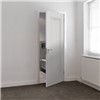 Belton White Primed FD30 44x1981x686mm Internal Door is comprised of flat recessed panel with decorative flush mouldings.  It benefits from solid core construction.