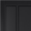City Black Painted 35x1981x762mm internal door features contemporary art deco style door design and comes with black painted finish. City Black Painted door is constructed with robust 9mm MDF panels and solid lock blocks and can be fitted with regular handles, latches and hinges.