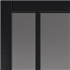 City Black Painted Tinted Glazed 35x1981x762mm Internal Door features Contemporary art deco style door design. This door is comprised of clear tinted safety glass, constructed with individual panes of glass for added stability.