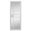 City White Painted Clear Glazed 35x1981x610mm Internal Door features contemporary art deco style door design with solid construction. It comes with white painted finish. It can be fitted with regular handles, latches and hinges.