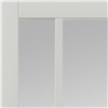 City White Painted Clear Glazed 35x1981x686mm Internal Door features contemporary art deco style door design with solid construction. It comes with white painted finish. It can be fitted with regular handles, latches and hinges.