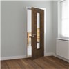 Emral Walnut Prefinished Glazed 35x1981x686mm internal door is supplied finished with a high-quality varnish. Timber veneers are a natural material and variations in the colour and graining should be expected. Colours and graining patterns depicted in our product imagery are representative only.