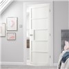 Metro White Painted 35x1981x686mm Internal Door featuring contemporary ladder style door design, perfect for &#39;industrial style&#39; interiors. White painted finish door makes your space attractive. It can be fitted with regular handles, latches and hinges. This door benefits from solid construction.
