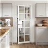Plaza White Painted Clear Glazed 35x1981x838 internal door features contemporary industrial style door design with white painted finish. It can be fitted with regular handles, latches and hinges.