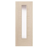 Tigris Ivory Clear Glazed 35x1981x838mm laminate internal door comes with ivory coloured wood effect making it suitable for contemporary look. Uniform finish makes it ideal for matching. This door benefits from semi-solid core construction.