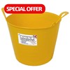Rhino heavy duty 40 litre yellow flexible tub is the most robust tub on the market being BBA tested to 360kg. Featuring a rib structure which optimises performance and strength.