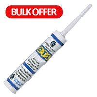 Box of 12 CT1 290ml Blue unique sealant &amp; construction adhesive can be used on virtually any material and in most applications without the requirement for additional fixings. CT1 is the ultimate solution for sealing as it features excellent qualities such as it remains flexible, does not shrink, it can be painted over and works in both wet or dry conditions. It will succesfully bond with metals (including lead), glass, mirrors, wood and polystyrene.