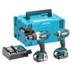 Makita DLX2145TJ 18v is a comprehensive but concise set ideal for the professional or DIY enthusiast. The kit includes DHP458 Combi Drill, DTD152 Impact Driver and 2no 5ah Batteries. Supplied with a FREE FOC bit set.