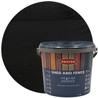 Protek Shed &amp; Fence treatment is a cost effective wood stain that can be applied to planed (finished) as well as rough sawn timber. This wood stain contains wax additives for the extra protection of a water resistant coating. It is a high-build formulation meaning that each additional coat will increase the depth of the colour, leaving a thicker coating with a richer sheen. Shed &amp; Fence is an economical wood stain offering great coverage at up to 12m2 per litre per coat.