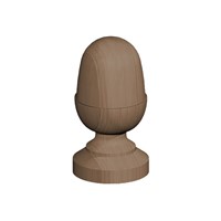 3inch Acorn Finial Brown Treated