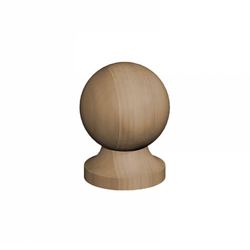 3inch Post Ball & Collar Finial Brown Treated