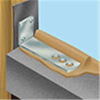 Safe Edge Frame Cramp. Provides positive location of window and door frames to inner leaf of masonry. Manufactured from pre-galvanised steel. 19mm wide, 200mm long with a 50mm upstand.