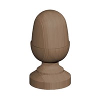 4inch Acorn Finial Brown Treated