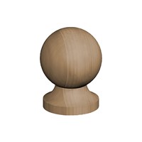 4inch Post Ball & Collar Finial Brown Treated