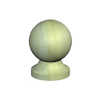 4inch Post Ball & Collar Finial Green Treated