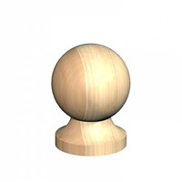4inch Post Ball & Collar Finial Untreated
