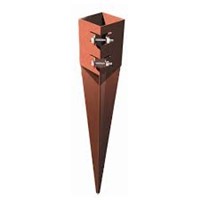 This is a heavy duty system with twin bolts to grip the timber post ensuring a long lasting fixing. The 750mm spike is suitable for fences up to 1800mm high using timber posts between 99mm and 103mm in width.