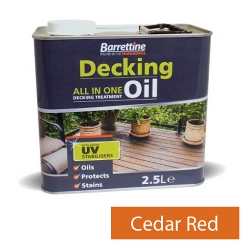 Barrettine 2.5L Cedar Red Decking Oil Treatment
