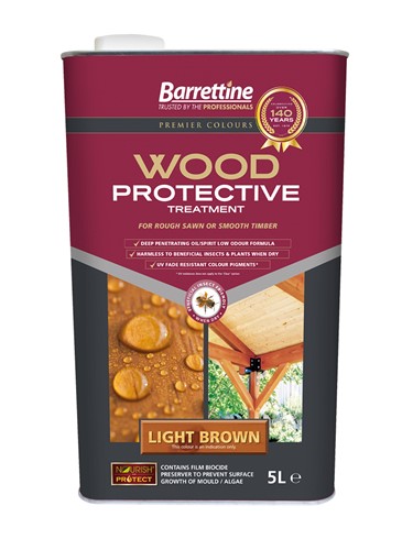 Barrettine 5L Light Brown Wood Protective Treatment
