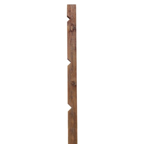Brown Timber Fence Post