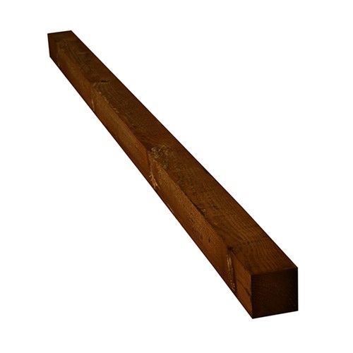 Brown Timber Fence Post