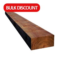 Bulk Discount Pack of 50no 100x200mm* - 2.4m Long New Treated Brown Sleepers