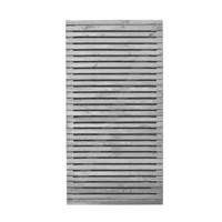 Contemporary Double Slatted Gate Grey
