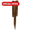 Double Sleeper Straight Support Spike 660mm BROWN